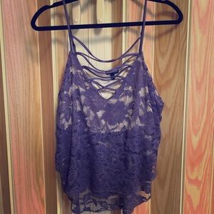 Express Purple Lace Tanktop